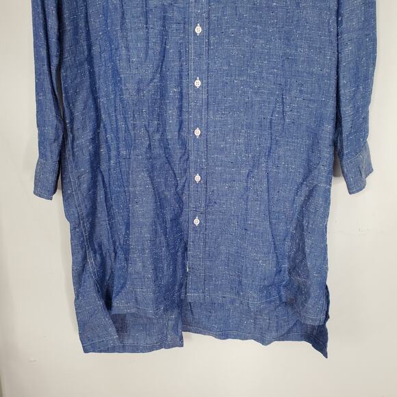 Frank & Eileen Hunter Classic Linen Dress Heathered Textured Blue Size Medium Frank & Eileen Hunter Classic Linen Dress Heathered Textured Blue Size Medium